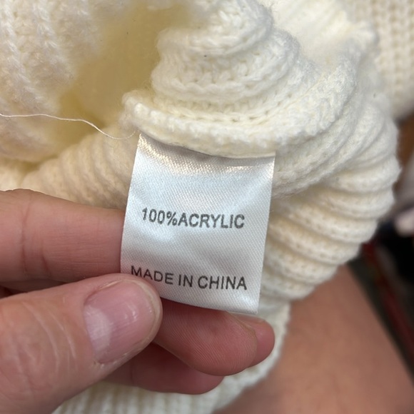 Princess Polly Cream Knit Crop Top sweater with bell sleeves size XS/S. - Picture 7 of 9